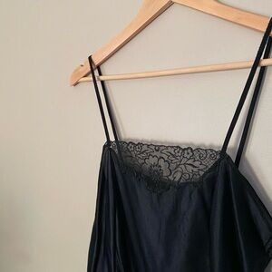 vintage black lace trim cami
